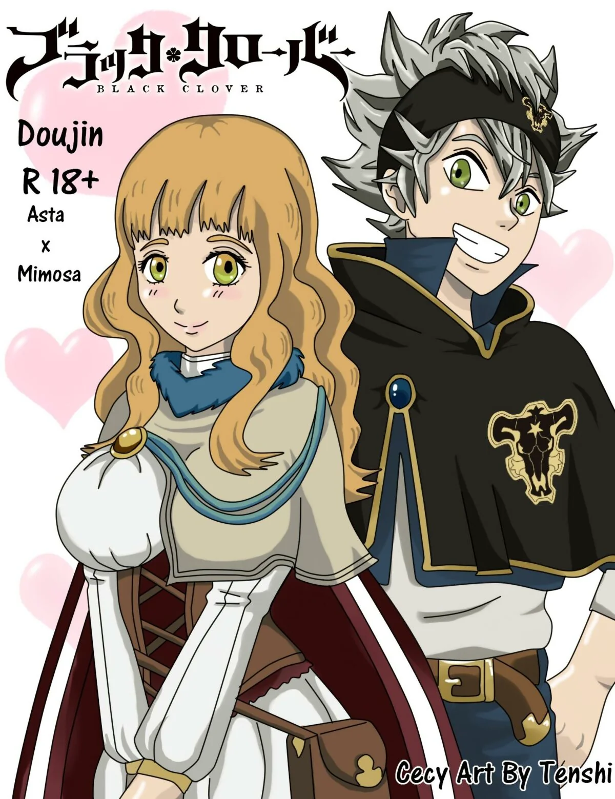 Black Clover: Asta x Mimosa – Piranha peituda vai sentar na piroca do Asta em hentai hq brasileiro