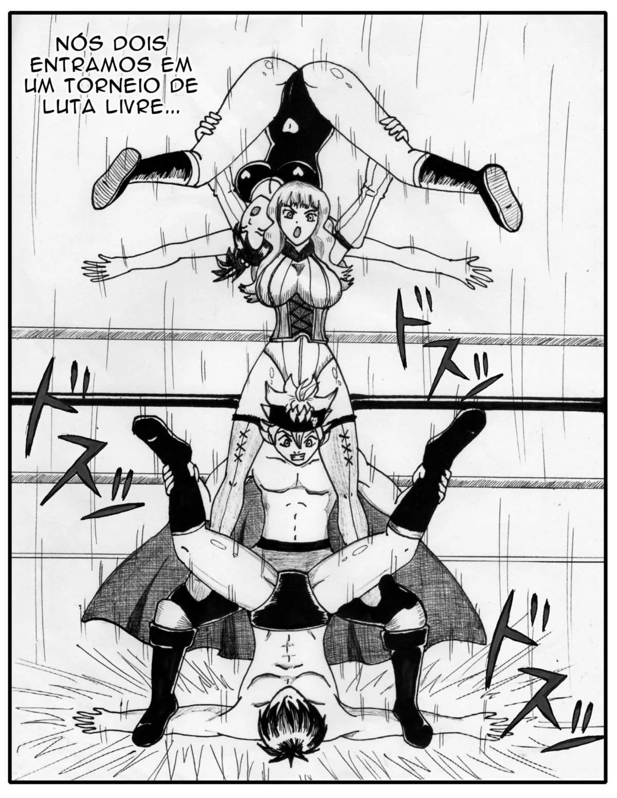 Black Clover: Asta x Mimosa – Piranha peituda vai sentar na piroca do Asta em hentai hq brasileiro