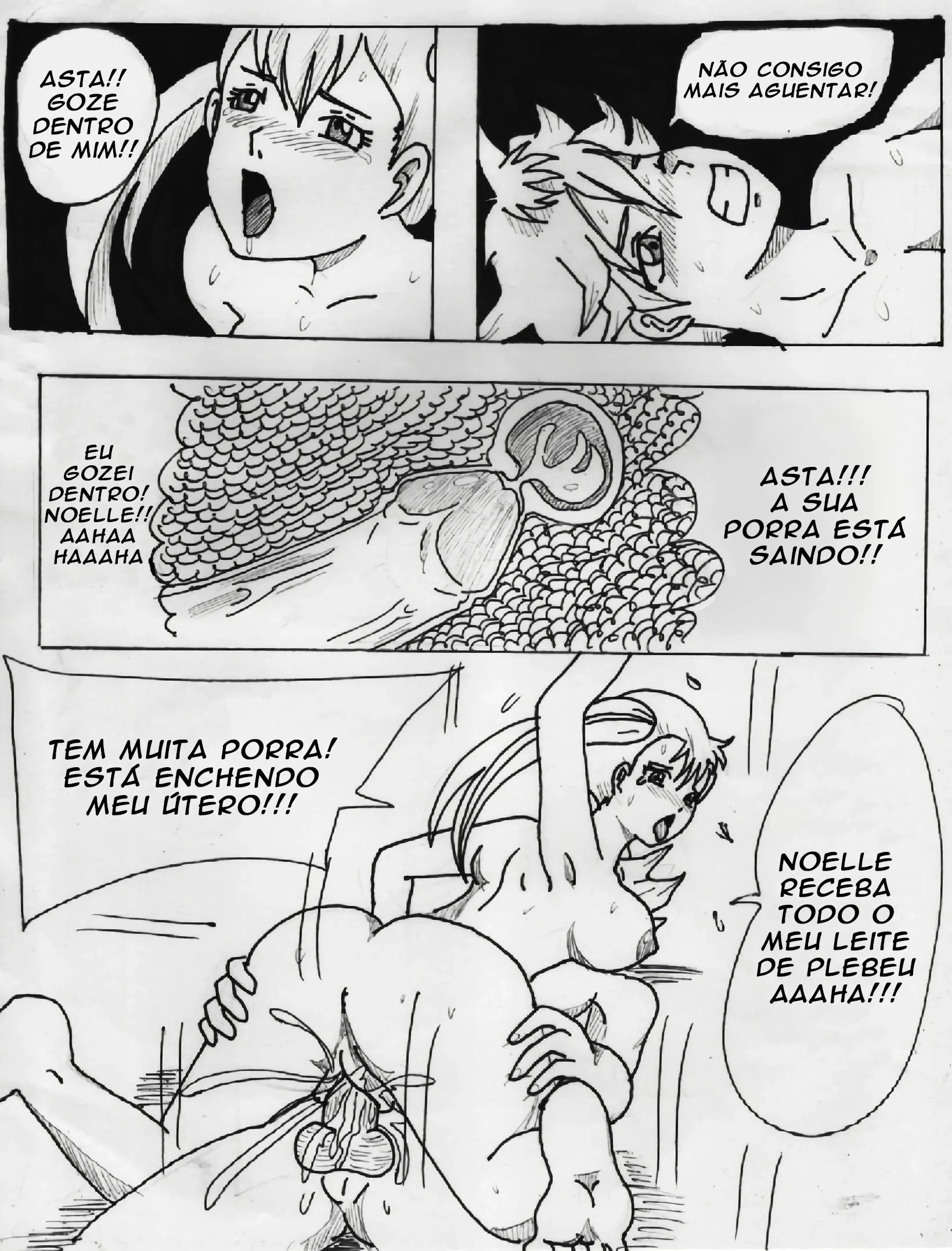 Noelle x Asta: Fodendo a Piranha da Família Real – Hentai de Black Clover em HQ Brasileiro