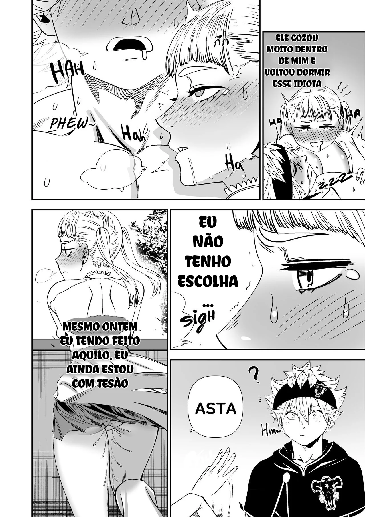 Noelle Piranha se Masturbando Pensando na Rola do Asta – Hentai HQ