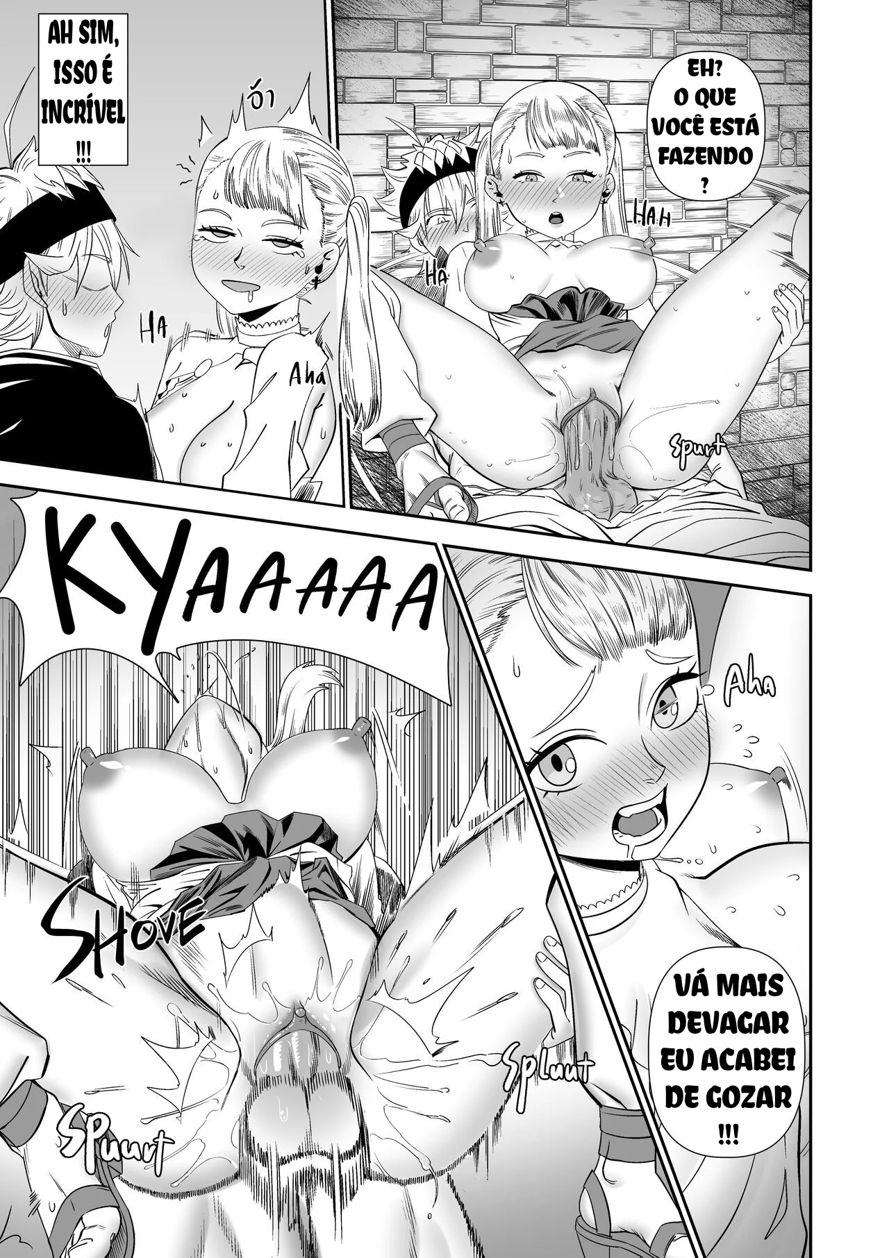 Noelle Piranha se Masturbando Pensando na Rola do Asta – Hentai HQ
