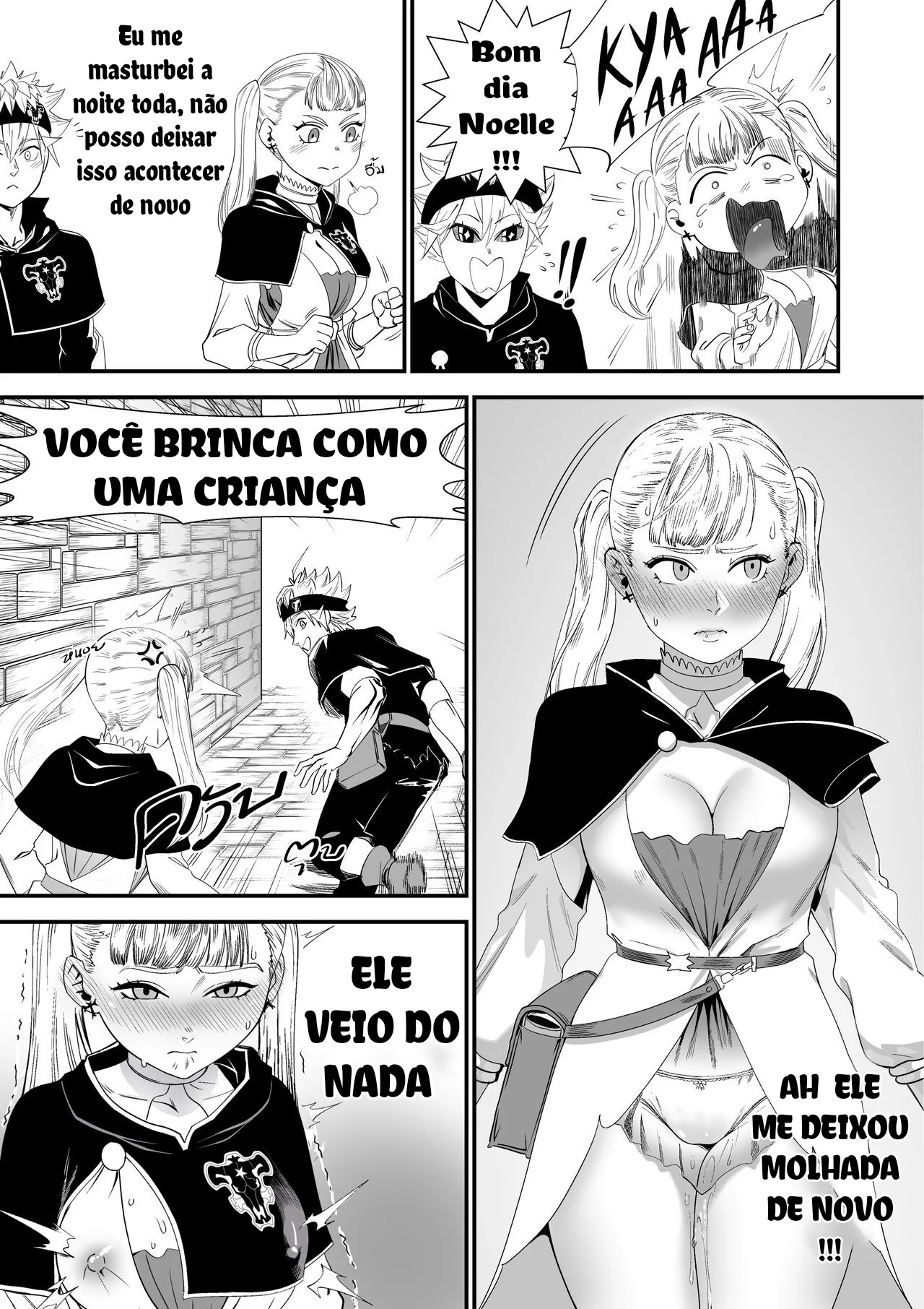 Noelle Piranha se Masturbando Pensando na Rola do Asta – Hentai HQ