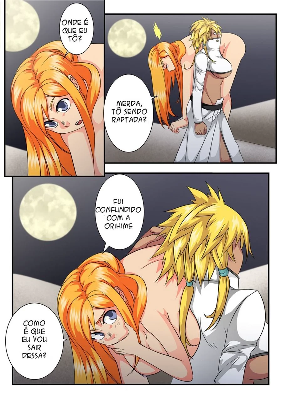 Kon se dando bem com Orihime e Ichigo – Hentai HQ Brasileiro