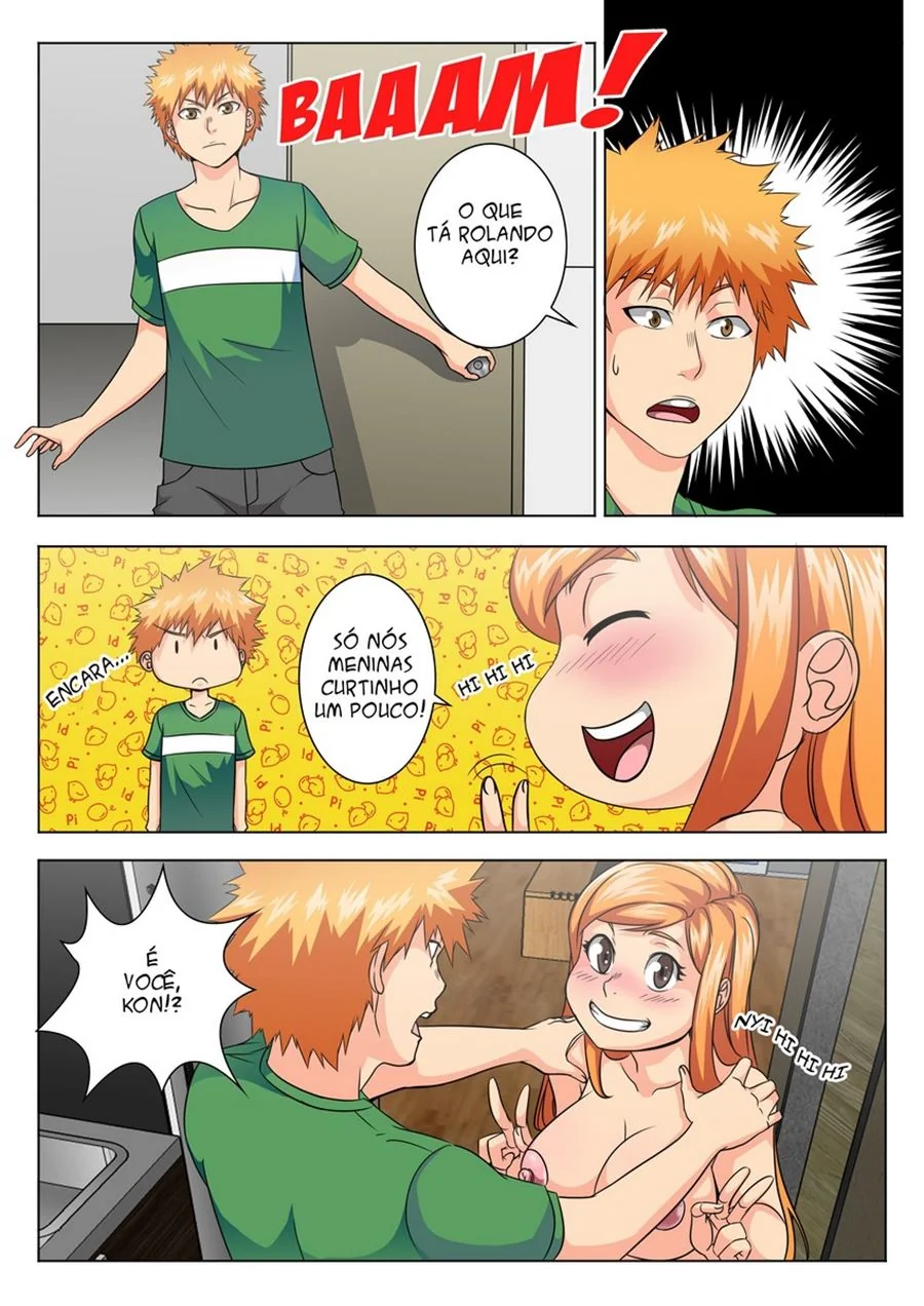 Bleach A What If Story Cp.3 – Ichigo não cansa de foder as gostosas do anime! (em HQ Brasileiro)