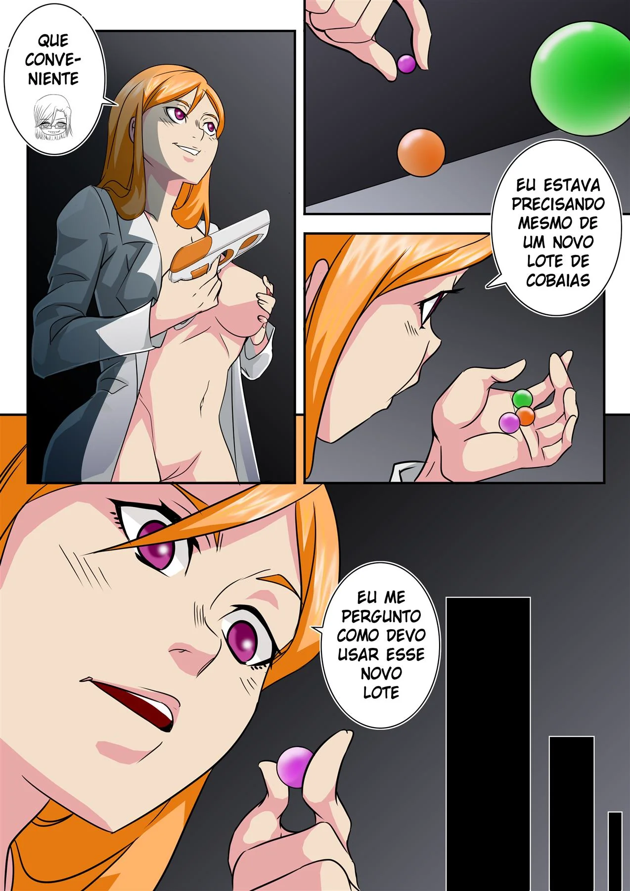 Kon se dando bem com Orihime e Ichigo: Uma história de sacanagem em Bleach CP.5″ em hentai HQ