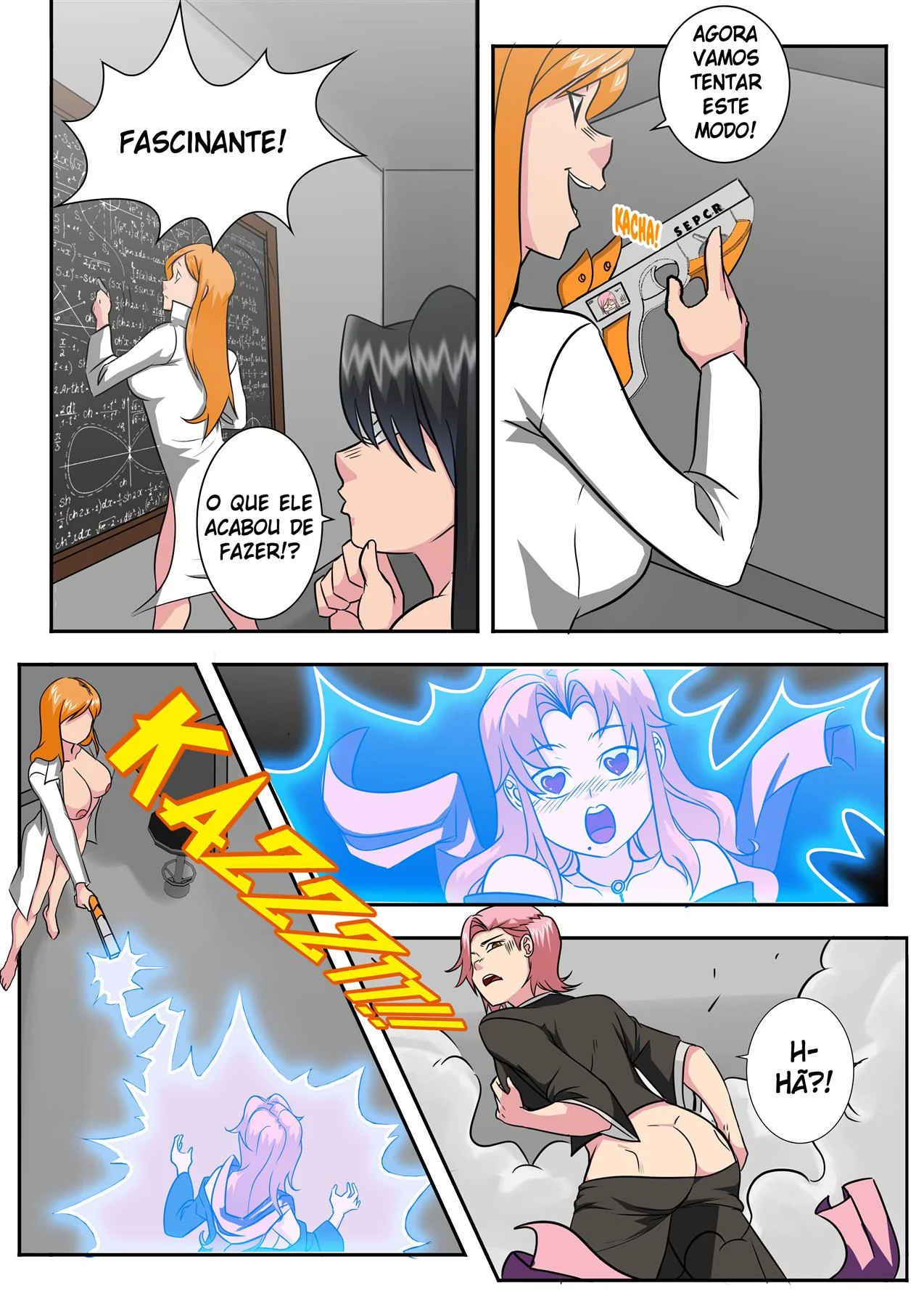 Kon se dando bem com Orihime e Ichigo: Uma história de sacanagem em Bleach CP.5″ em hentai HQ