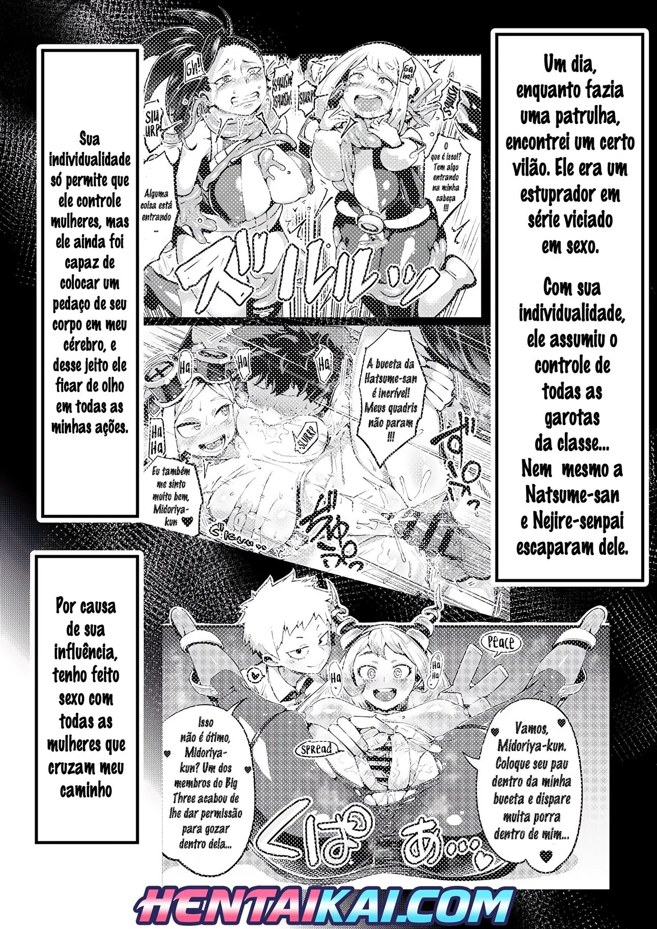 Boku no Hero Hentai – Midoriya Enfrenta o Vilão Viciado em Putaria