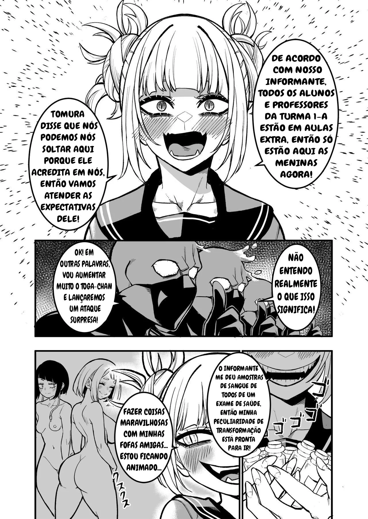 Piranhas da Academia Buku No Hero Fodendo na Sala de Aula em Hentai HQ Brasileiro