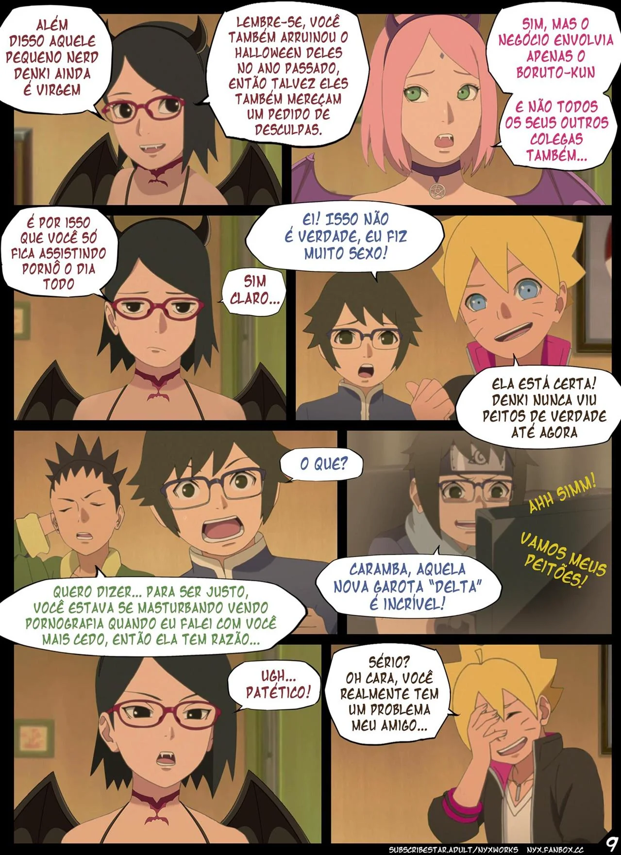 Boruto Hentai: A Sedução da Piranha de Olhos Vermelhos – Em HQ Brasileiro