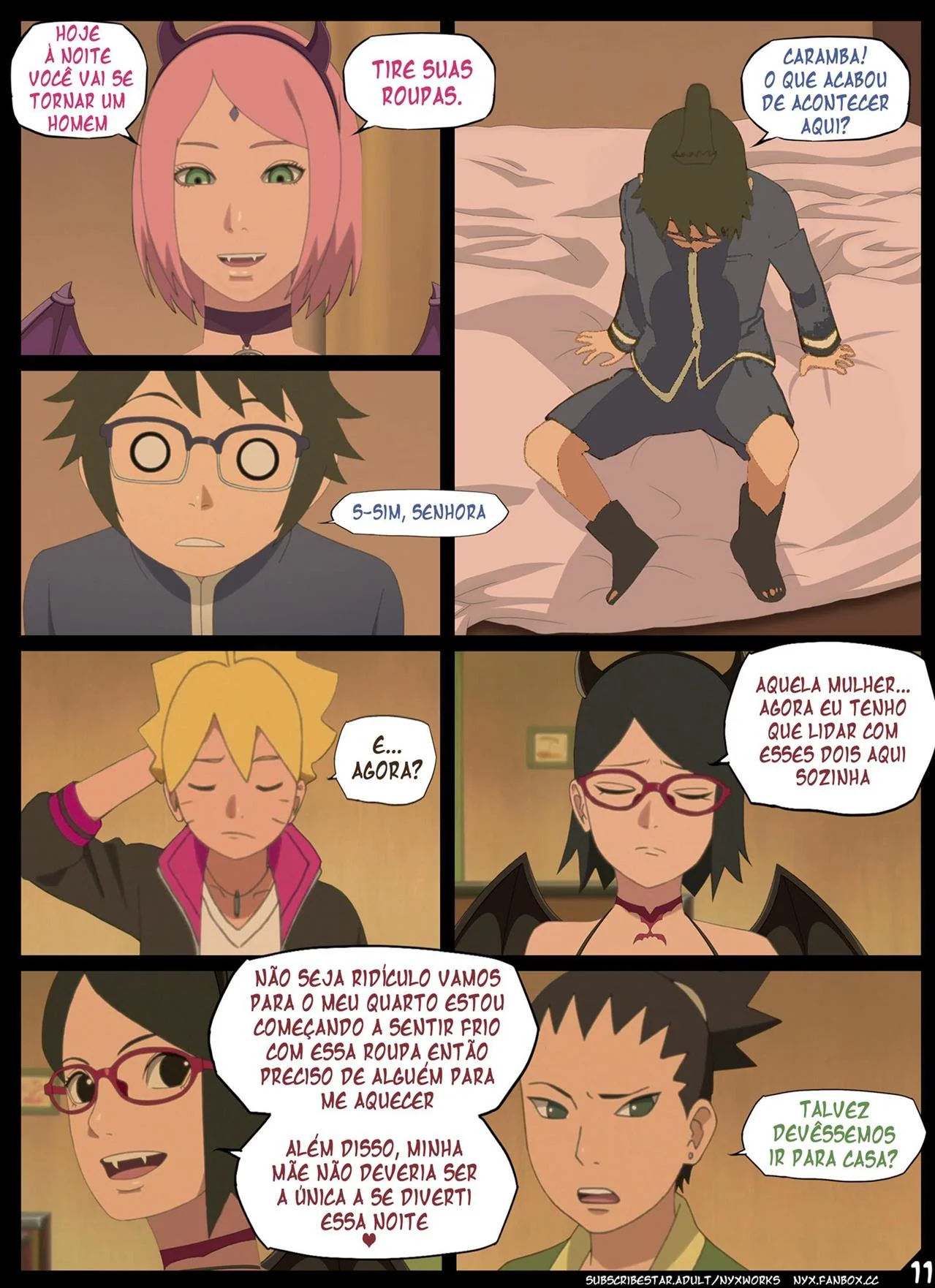 Boruto Hentai: A Sedução da Piranha de Olhos Vermelhos – Em HQ Brasileiro