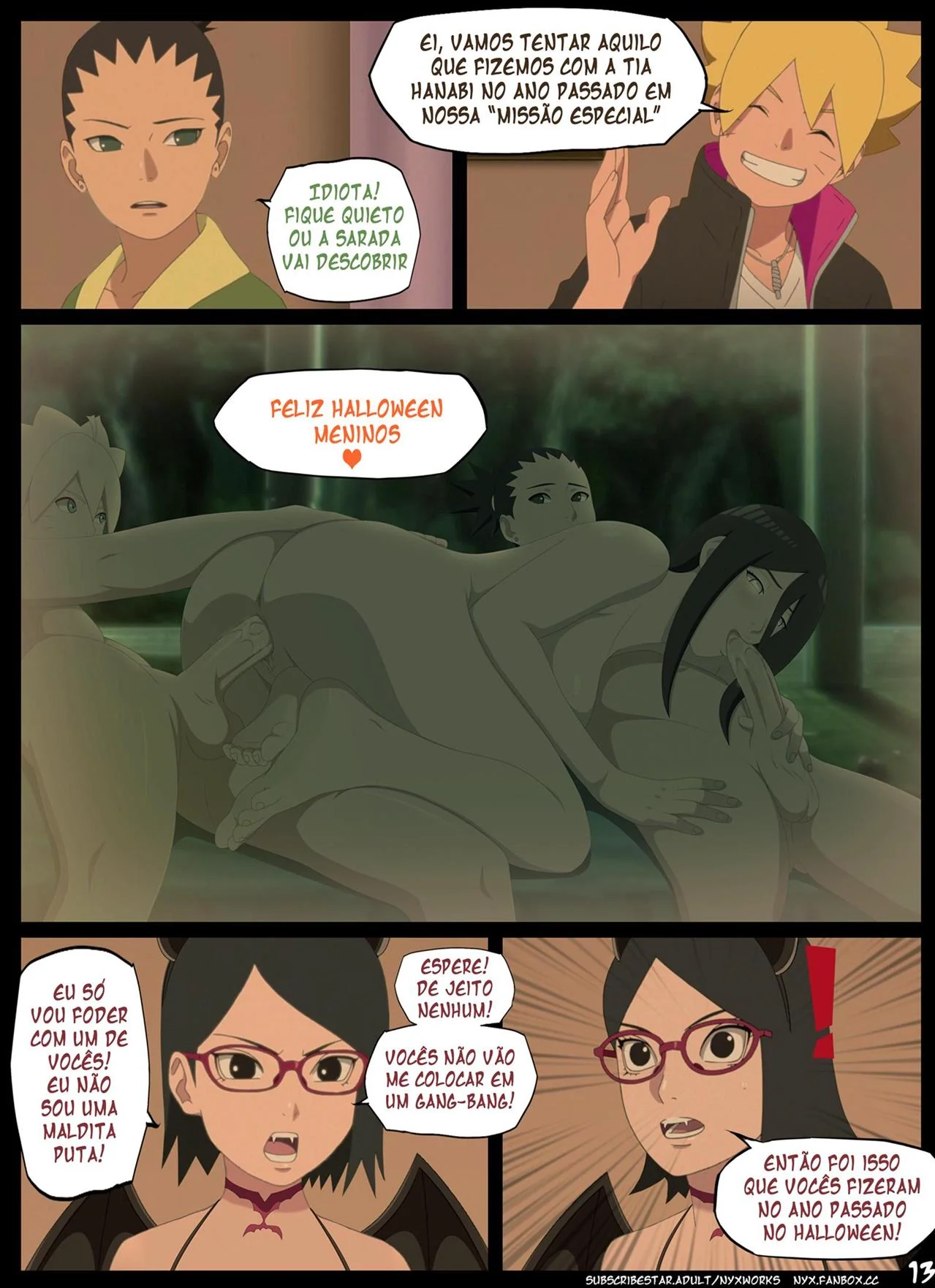 Boruto Hentai: A Sedução da Piranha de Olhos Vermelhos – Em HQ Brasileiro