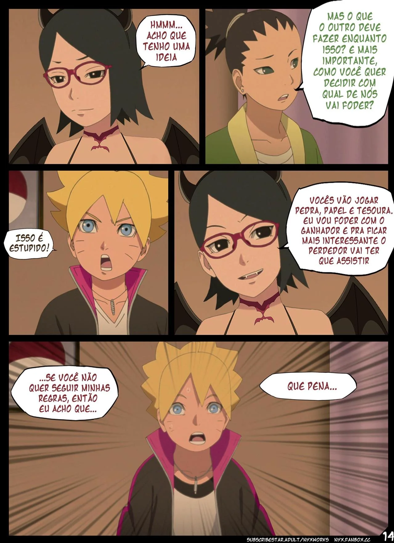 Boruto Hentai: A Sedução da Piranha de Olhos Vermelhos – Em HQ Brasileiro