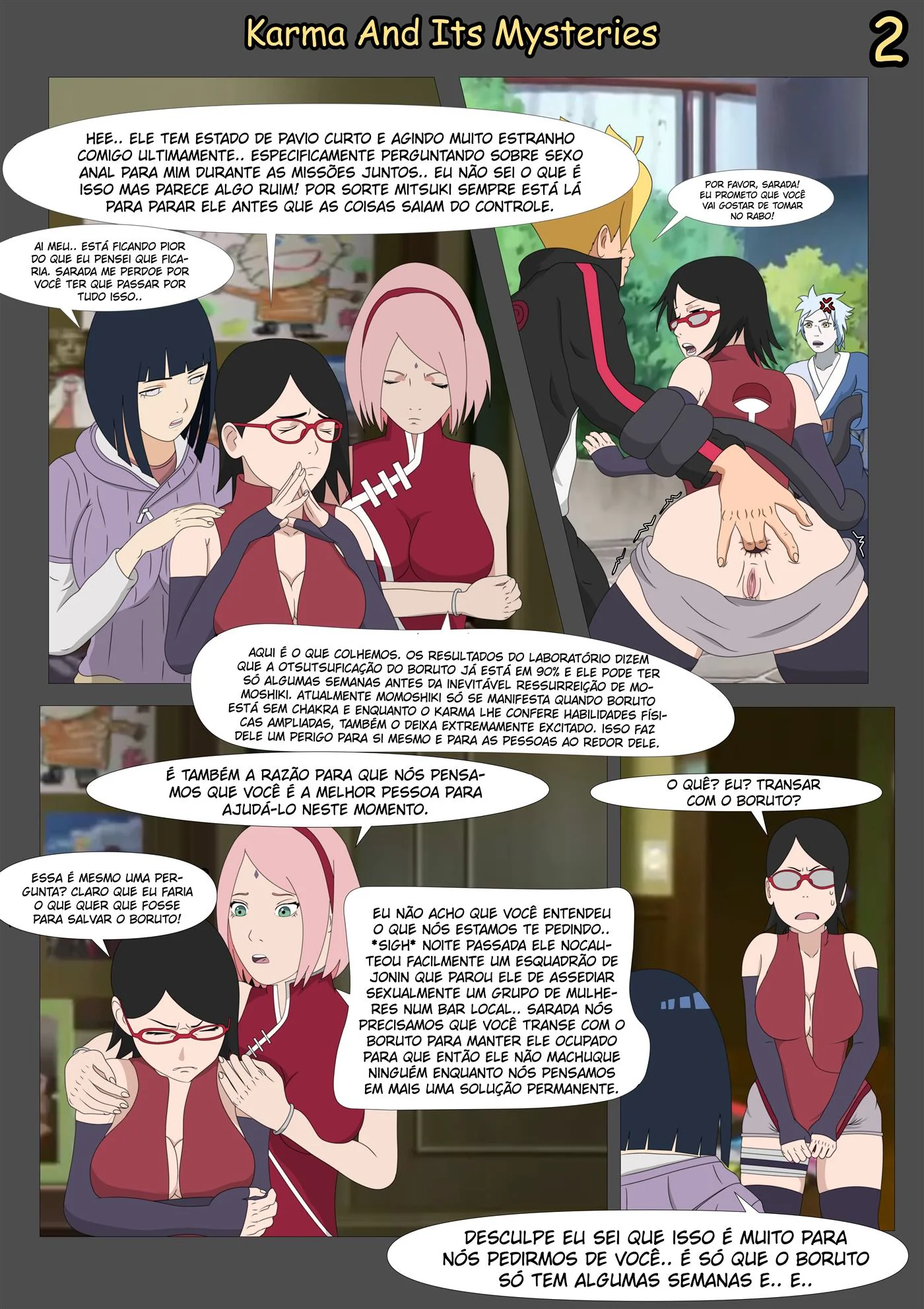 Boruto Piranha: Fodendo as bucetas de Konoha em HQ Brasileiro
