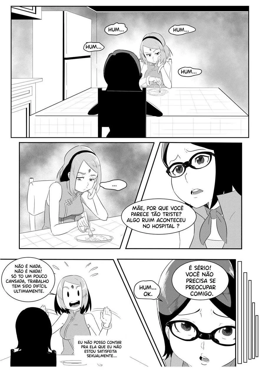 Sarada Uchiha e Sakura em Incesto Lésbico – Boruto Pornô em HQ Brasileiro