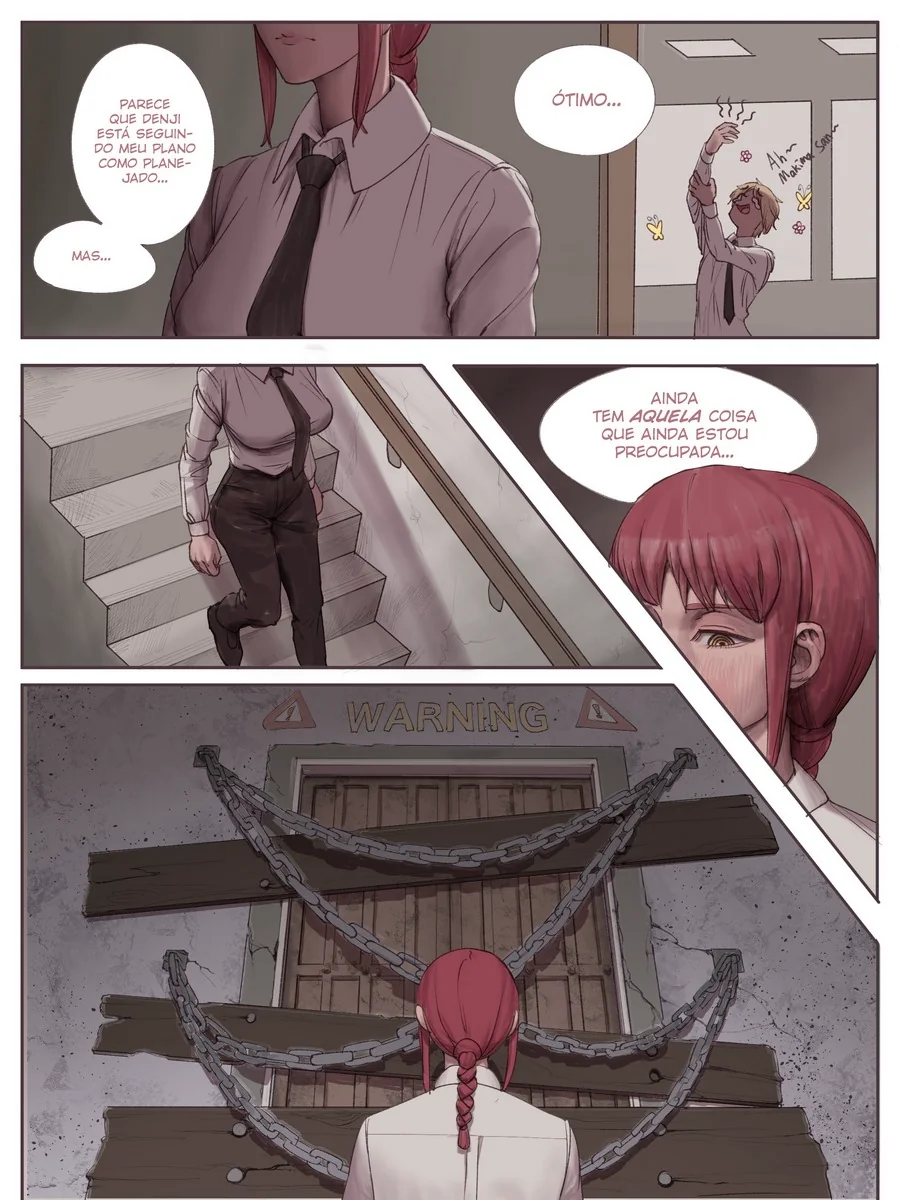 Chainsaw Man Hentai: Makima Fodendo o Demônio da Pica Grande em HQ Brasileiro
