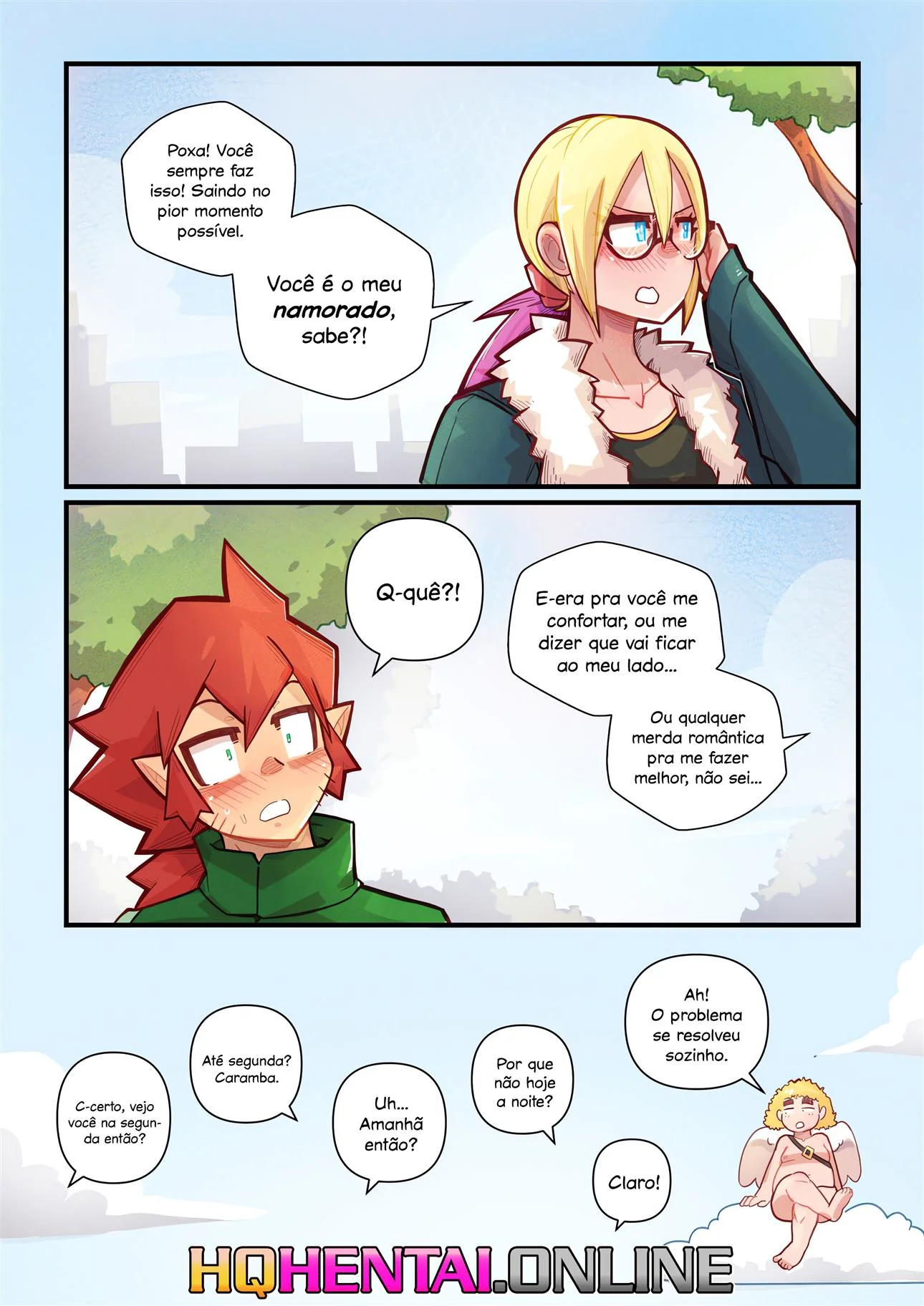 Cupido Safado Ajudando na Foda – Clover Shoot Hentai em HQ Brasileiro