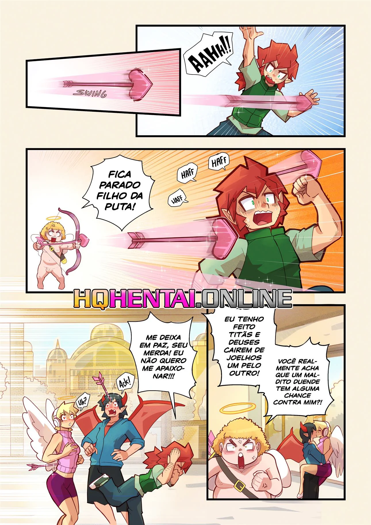 Cupido Safado Ajudando na Foda – Clover Shoot Hentai em HQ Brasileiro