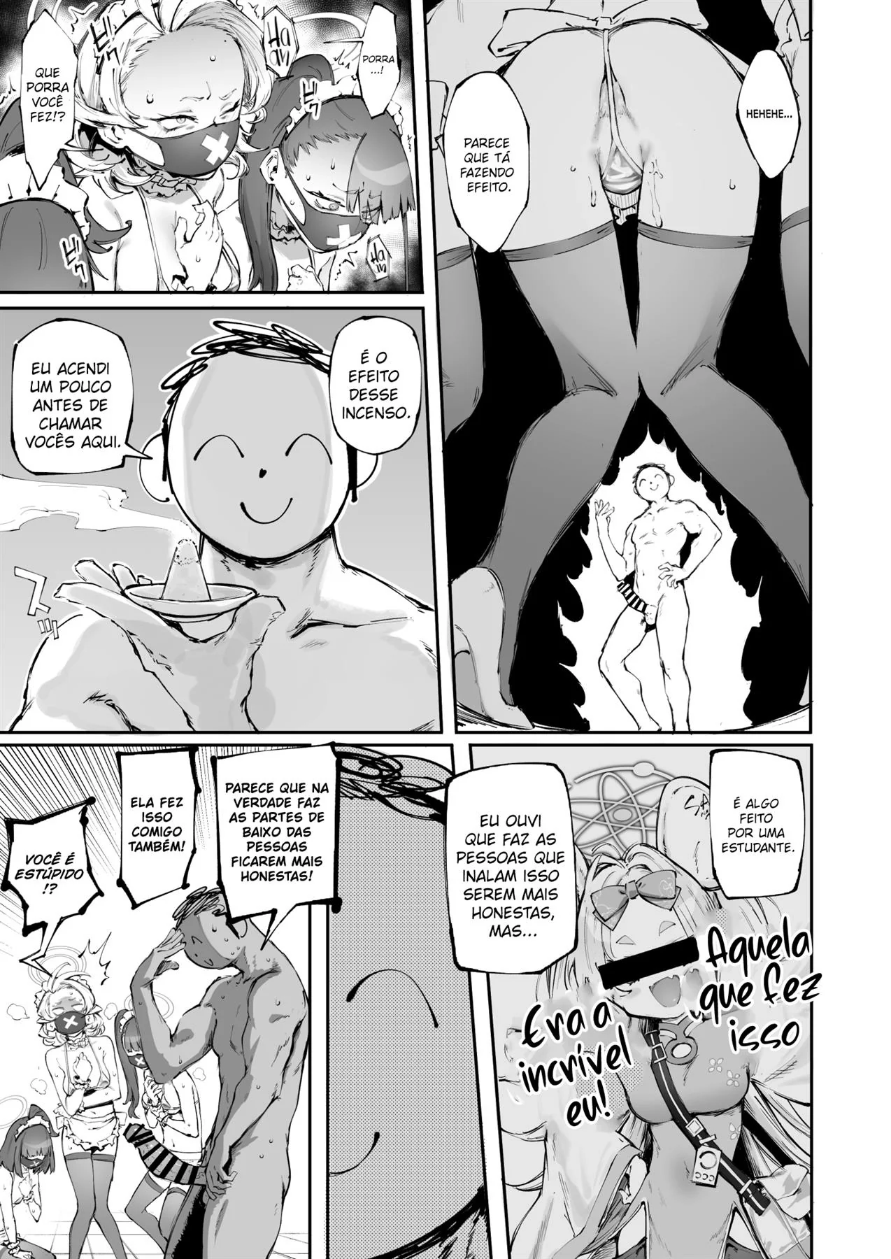 Professor Safado Comanda Universitárias Piranhas em Hentai HQ Brasileiro