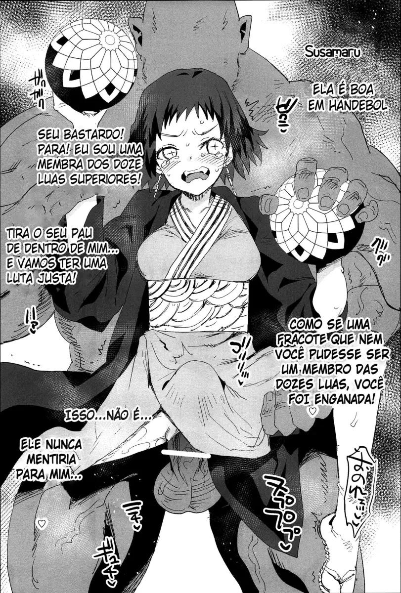 Estupro da Matadora de Demônios: Mitsuri e Shinobu se tornam escravas sexuais dos demônios” em Hentai HQ