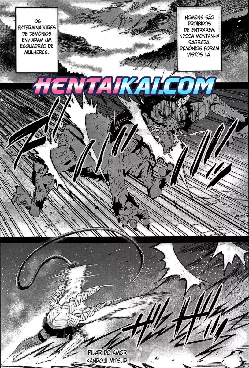 Estupro da Matadora de Demônios: Mitsuri e Shinobu se tornam escravas sexuais dos demônios” em Hentai HQ