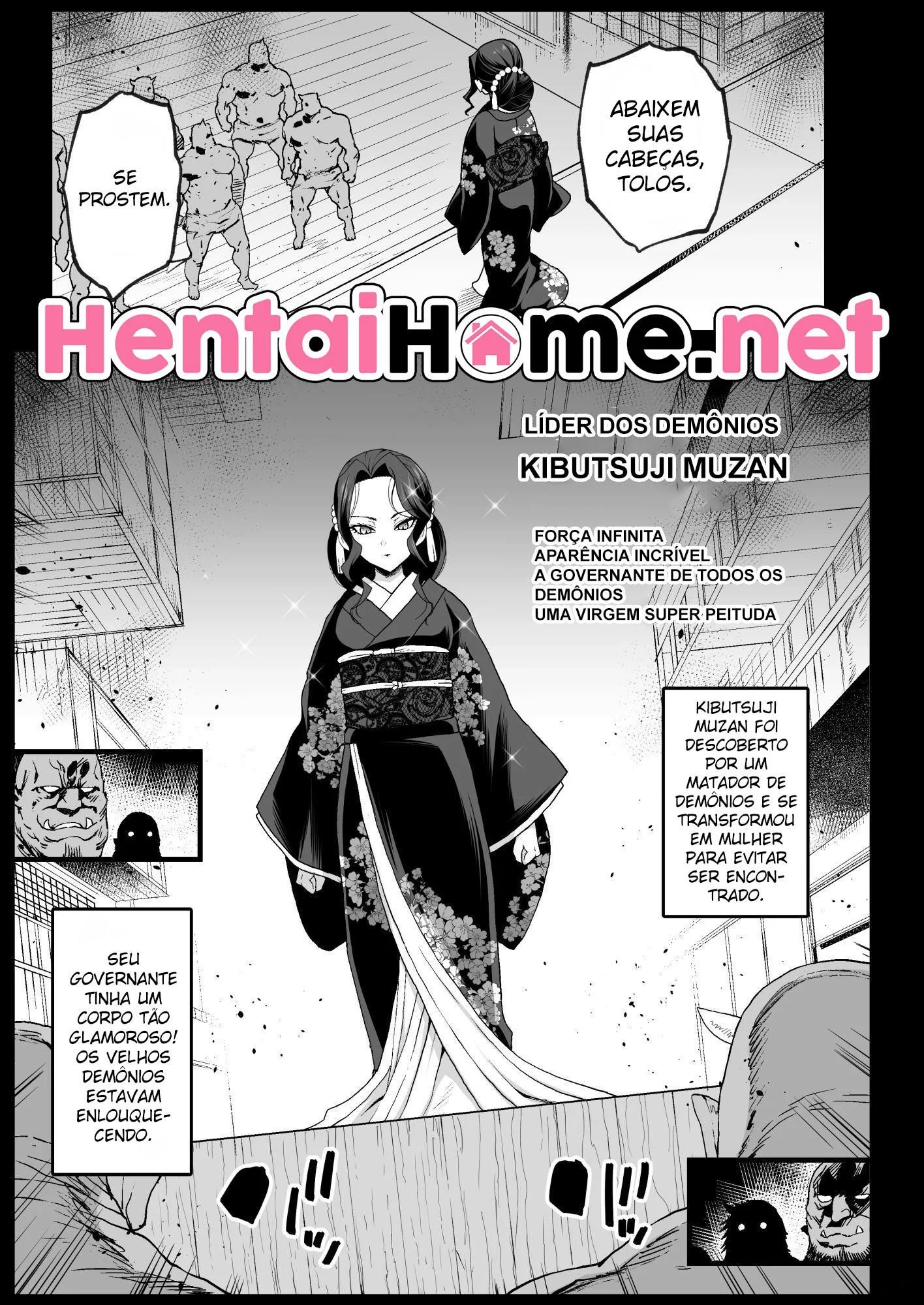 Shinobu Caçadora de Demônio tem sua Buceta Arrombada por Monstro Impiedoso em Hentai HQ Brasileiro
