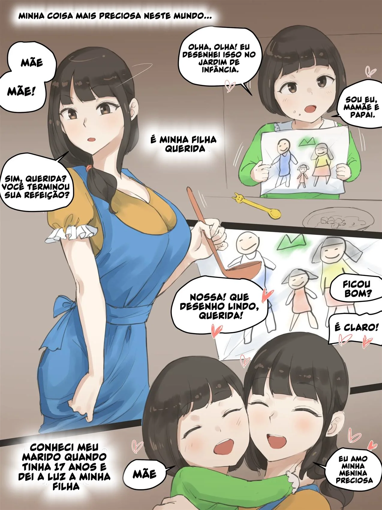 A Piranha da Filha e a Rola do Estranho em Hentai HQ Brasileiro