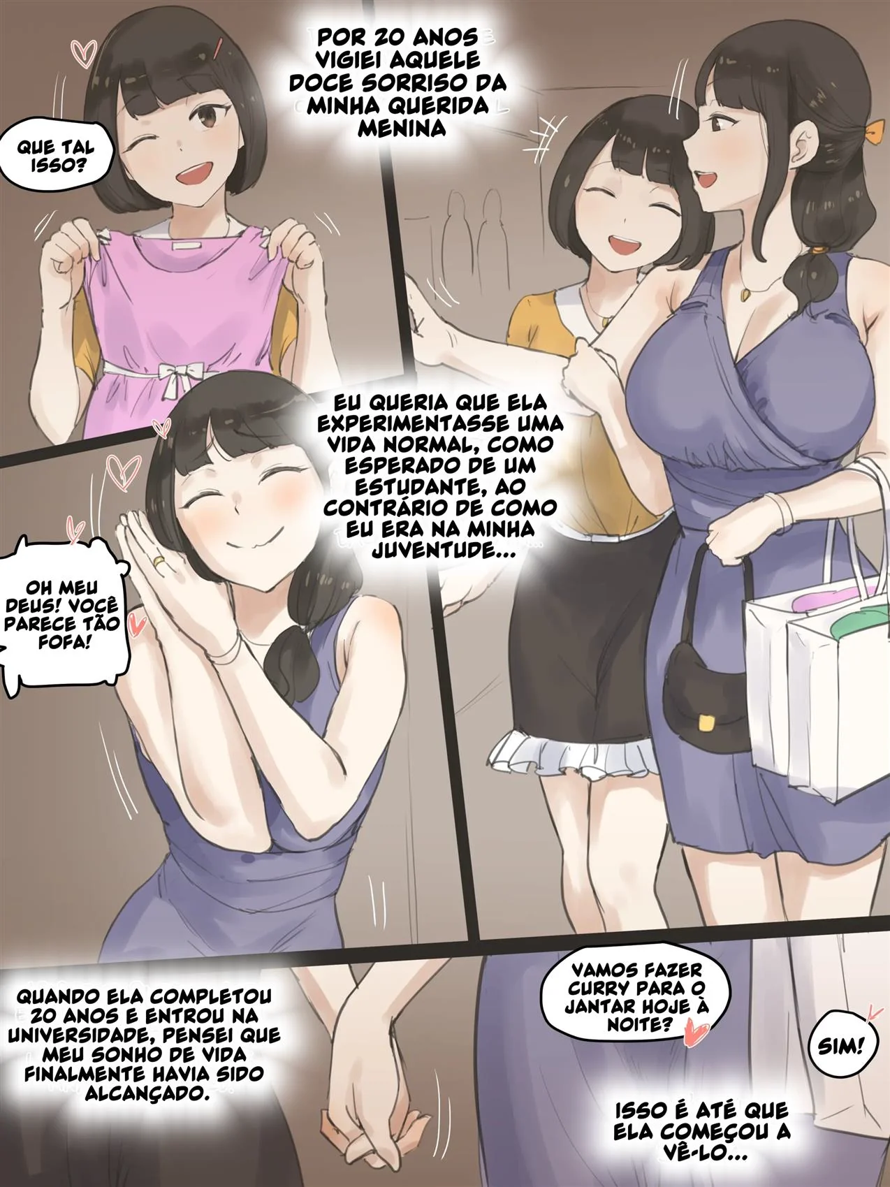 A Piranha da Filha e a Rola do Estranho em Hentai HQ Brasileiro