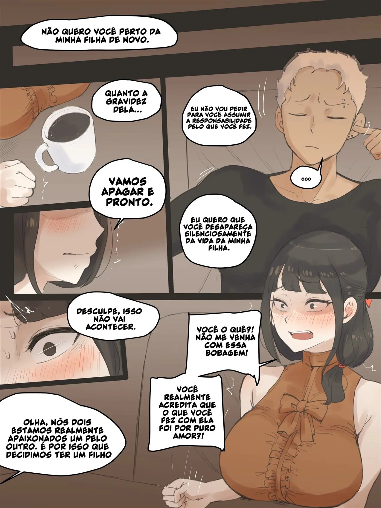 A Piranha da Filha e a Rola do Estranho em Hentai HQ Brasileiro