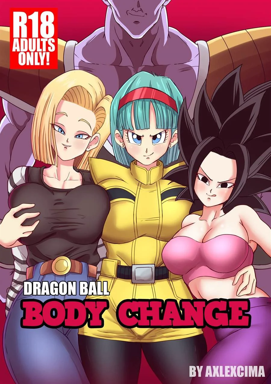 Dragon Ball: Bulma, Adroid 18 e Caulifla – Ginyu e as Trocas de Corpos Safadas em Hentai HQ
