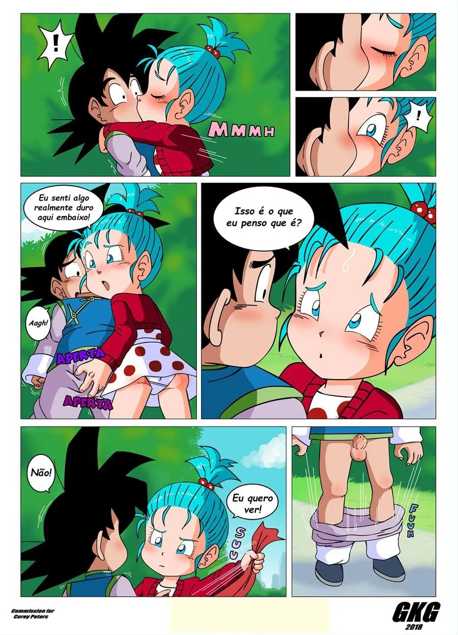 Dragon Ball: Goten metendo na buceta da safadinha Bura em HQ