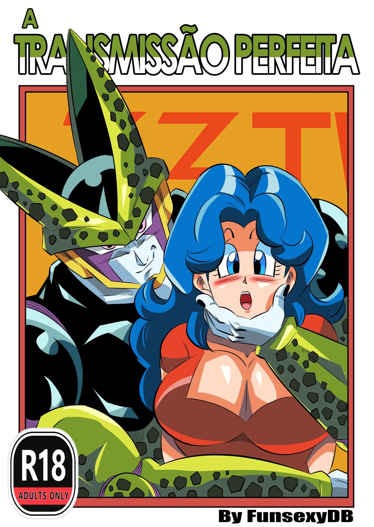 A Transmissão Perfeita – Cell vs apresentadora gostosa em hentai HQ