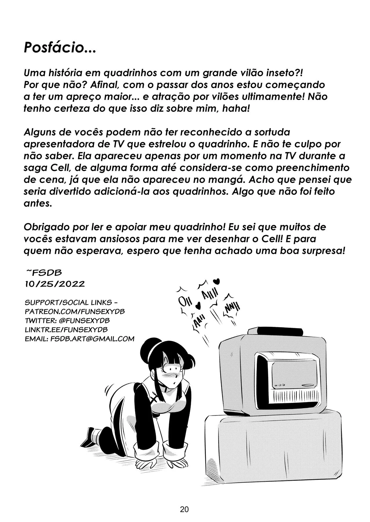 A Transmissão Perfeita – Cell vs apresentadora gostosa em hentai HQ