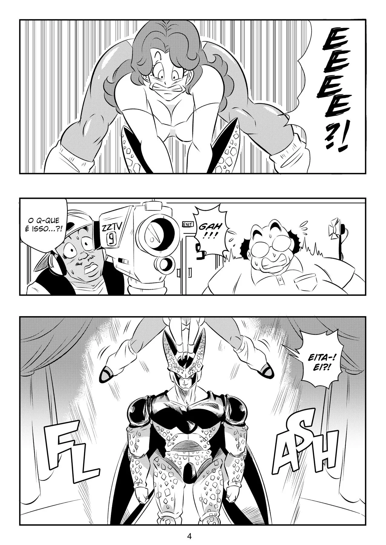 A Transmissão Perfeita – Cell vs apresentadora gostosa em hentai HQ