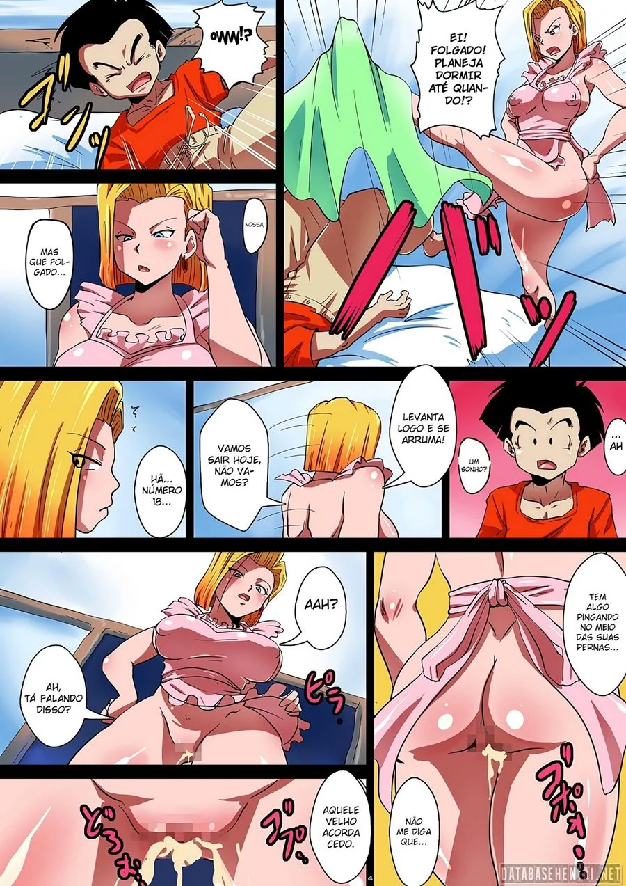 Dragon Ball Hentai: Orgia com Goten e Trunks em HQ