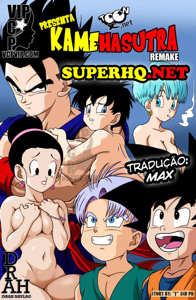 Dragon Boll Pornô: Kamehasutra – Chi Chi Peituda Dando Show para os Novinhos em HQ Brasileiro