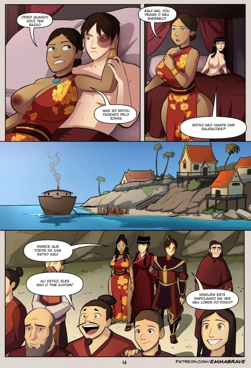 Ménage na Ilha da Putaria em Hentai HQ Brasileiro