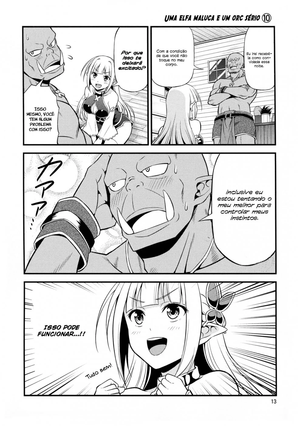 Elfa Tarada Peituda Dando a Buceta para o Orc em Hentai HQ Brasileiro