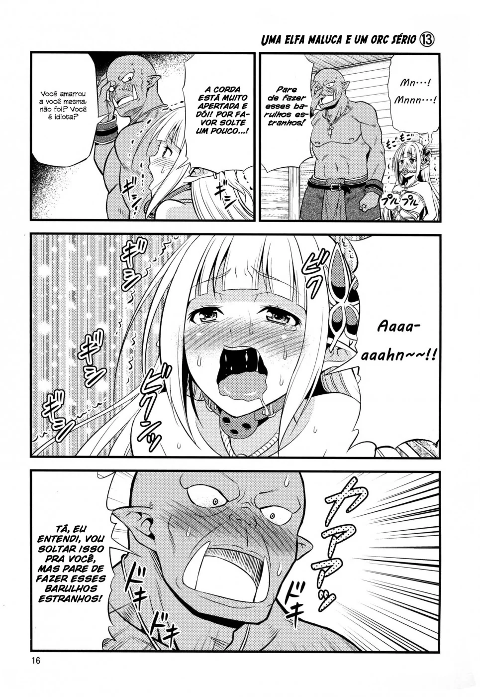 Elfa Tarada Peituda Dando a Buceta para o Orc em Hentai HQ Brasileiro