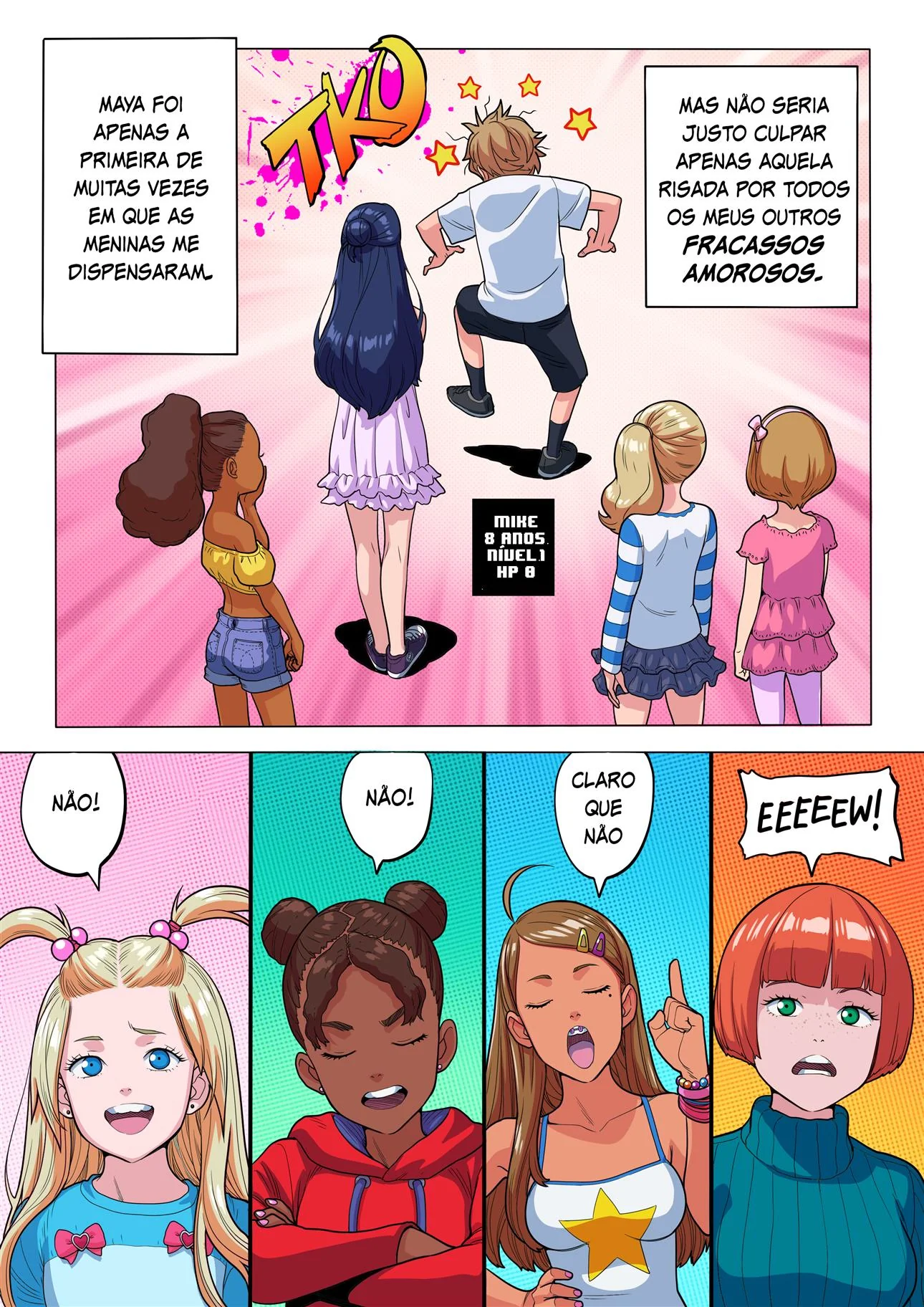 Mike o Virgem em Busca da Piroca Perdida em Hentai HQ Brasileiro