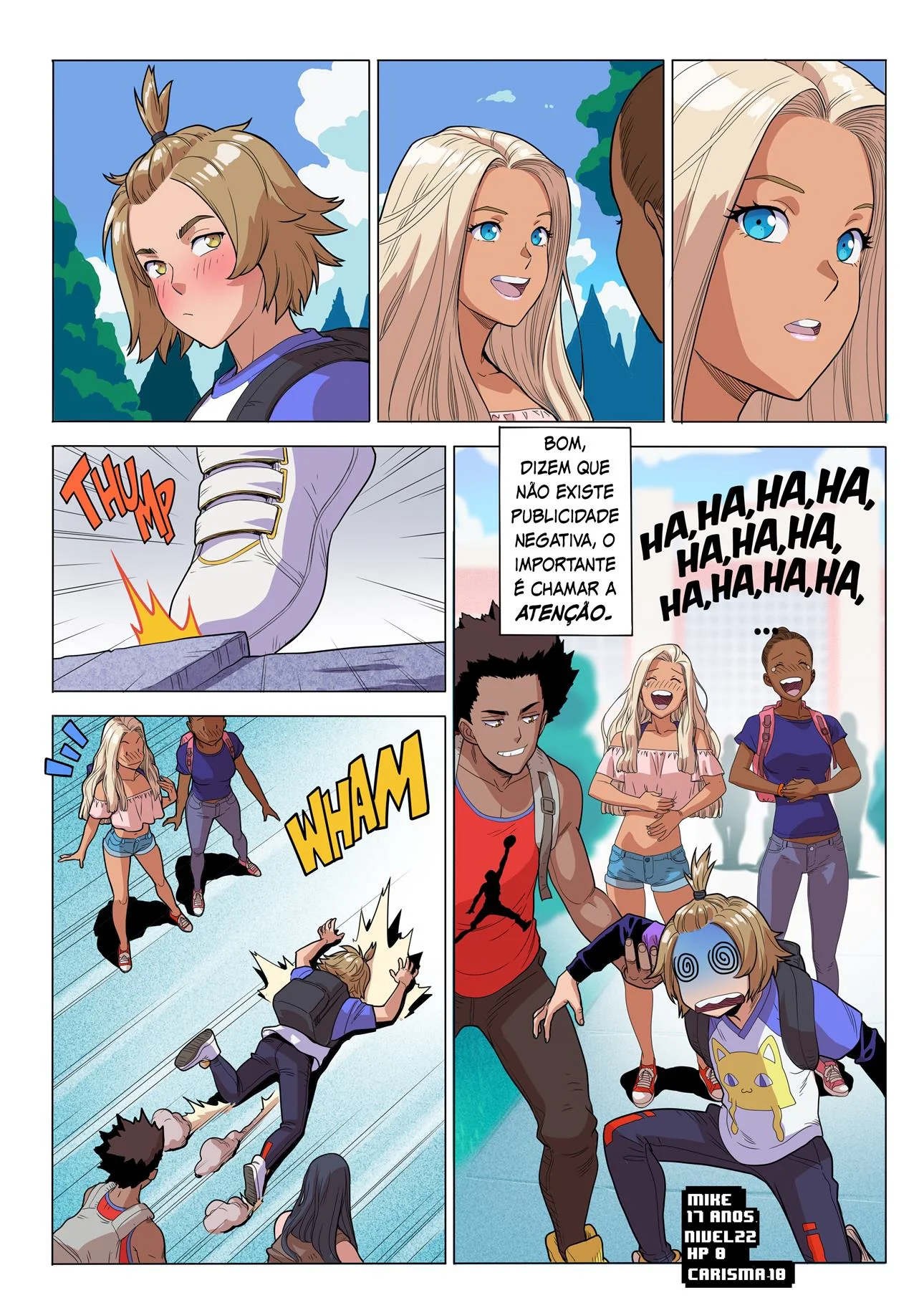 Mike o Virgem em Busca da Piroca Perdida em Hentai HQ Brasileiro