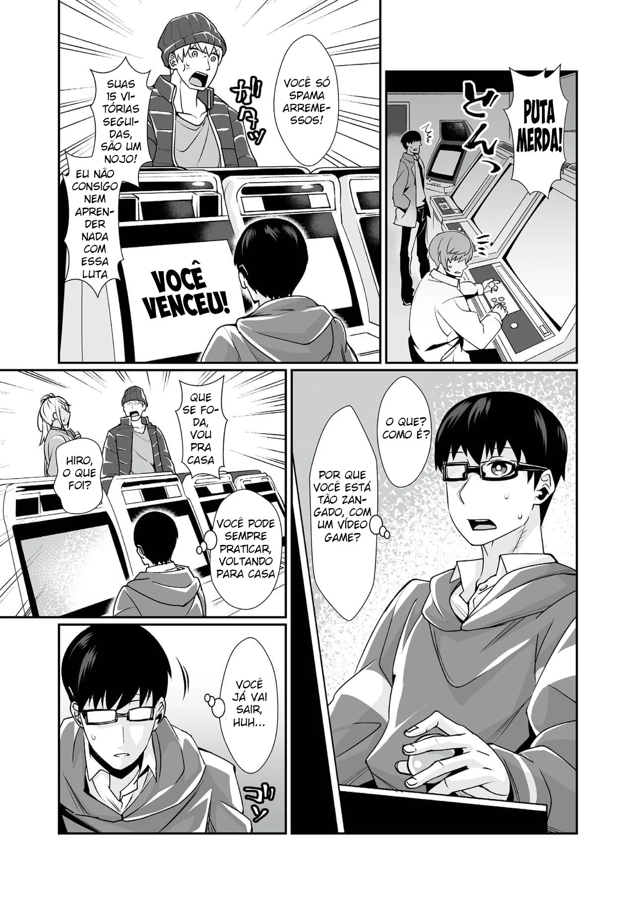 Fodendo uma Piranha Gamer Negra em Hentai HQ Brasileiro