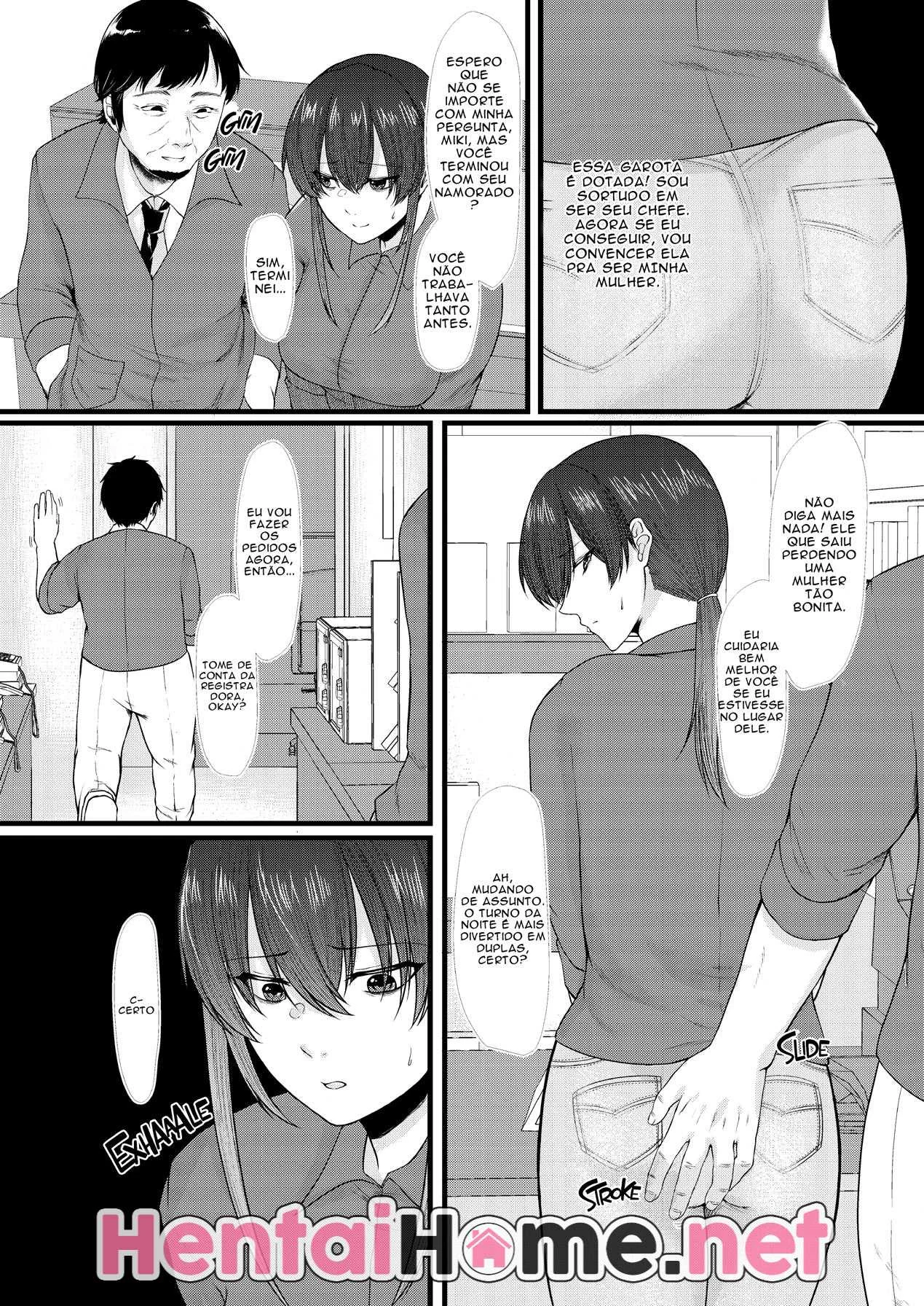 Piranha Fodendo com o Chefe no Trabalho – Hentai HQ Brasileiro Obsceno