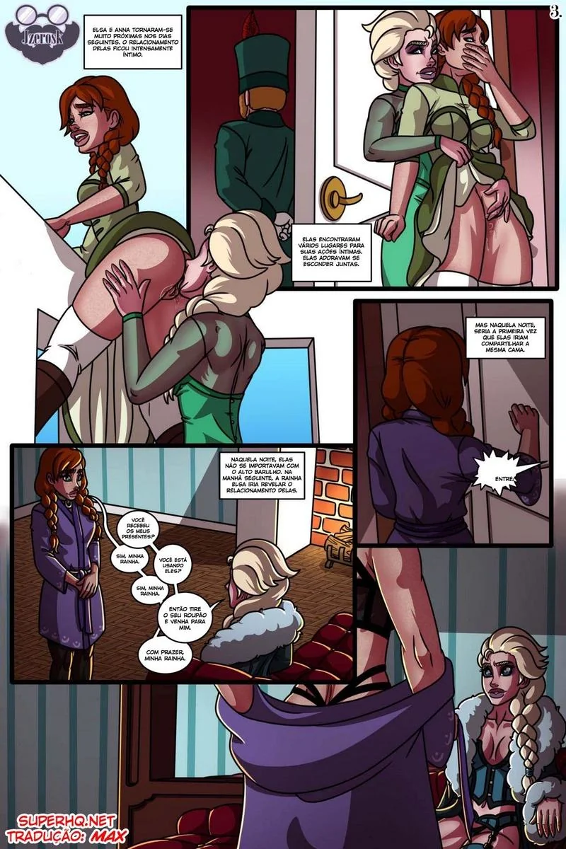 A Coroação da Rainha Elsa: Seduzida pela Duquesa Anna em Hentai HQ Brasileiro