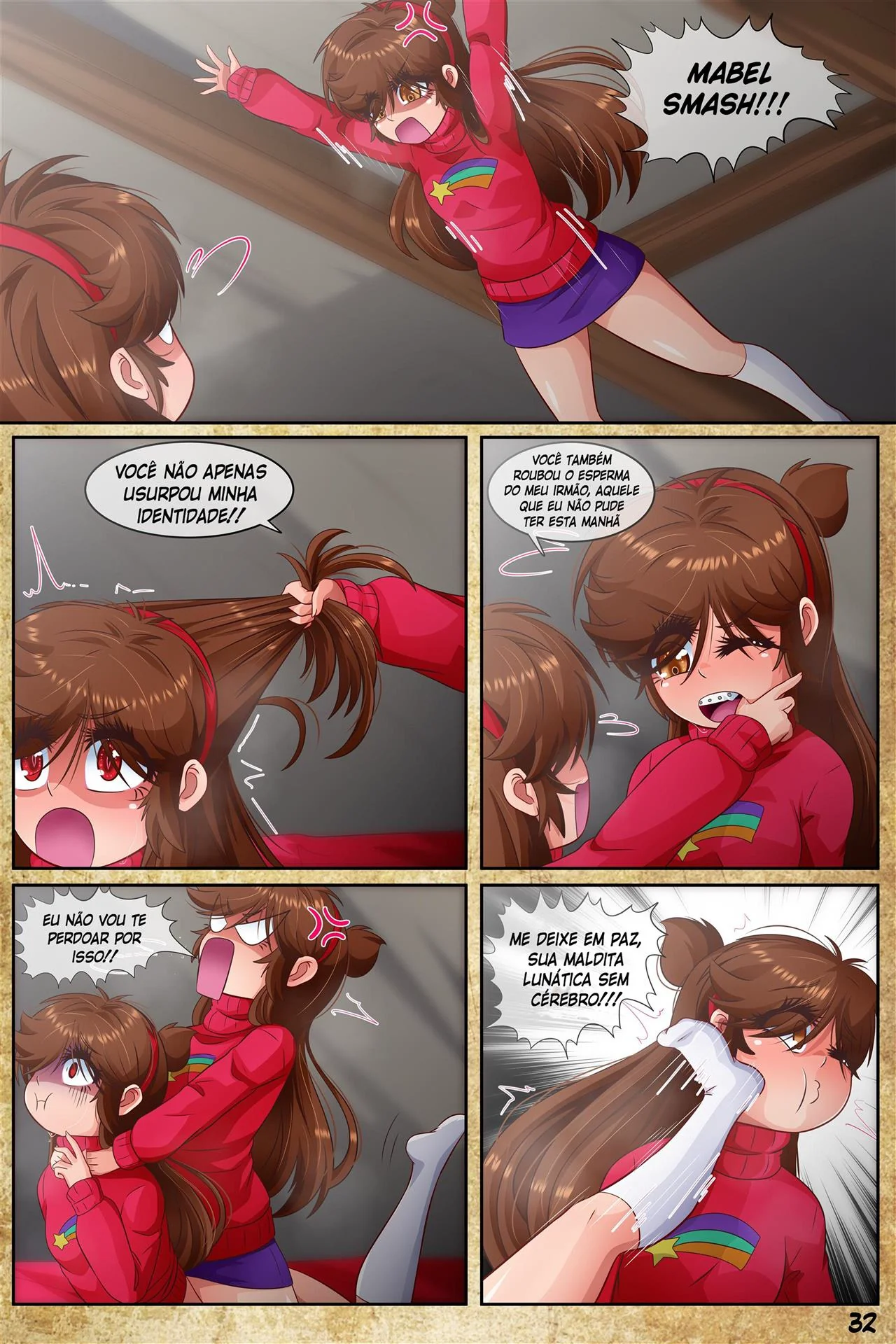 Incesto entre Mabel e Dipper: Gravity Fake Hentai HQ Brasileiro