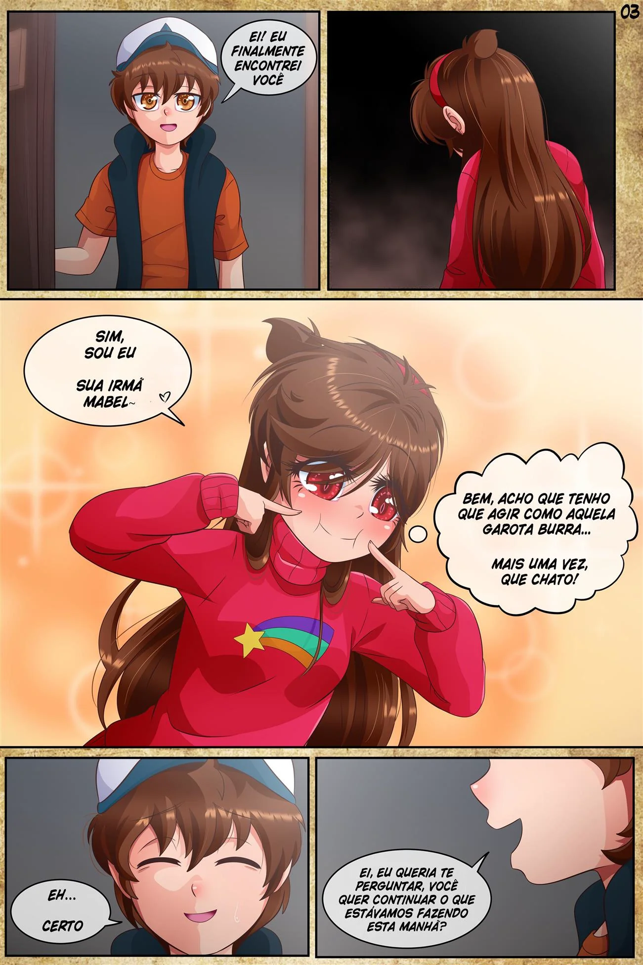 Incesto entre Mabel e Dipper: Gravity Fake Hentai HQ Brasileiro