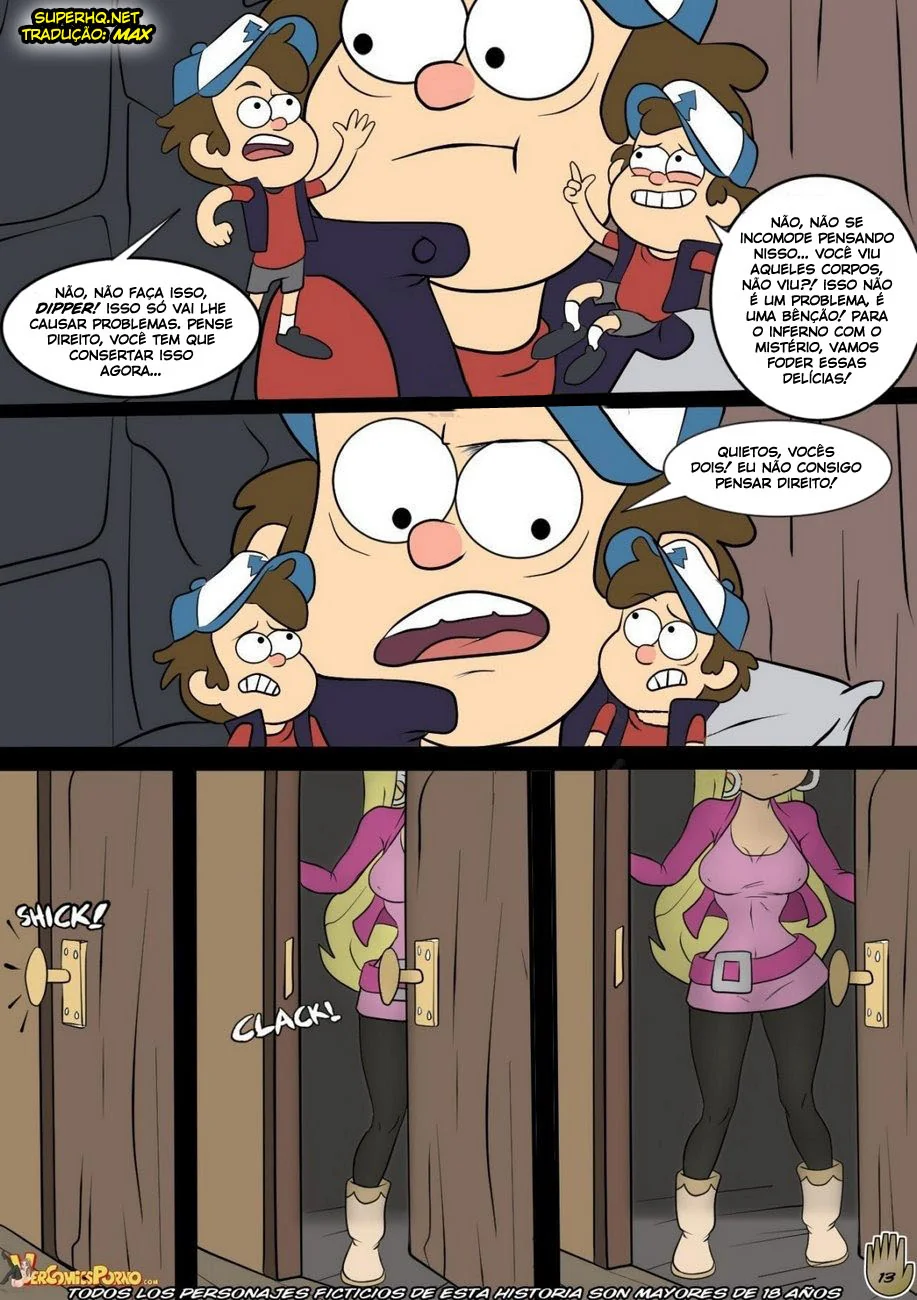 Gravity Falls: Mistérios e Putarias VL.5 – Piranhas e Rolas na sacanagem em HQ Brasileiro