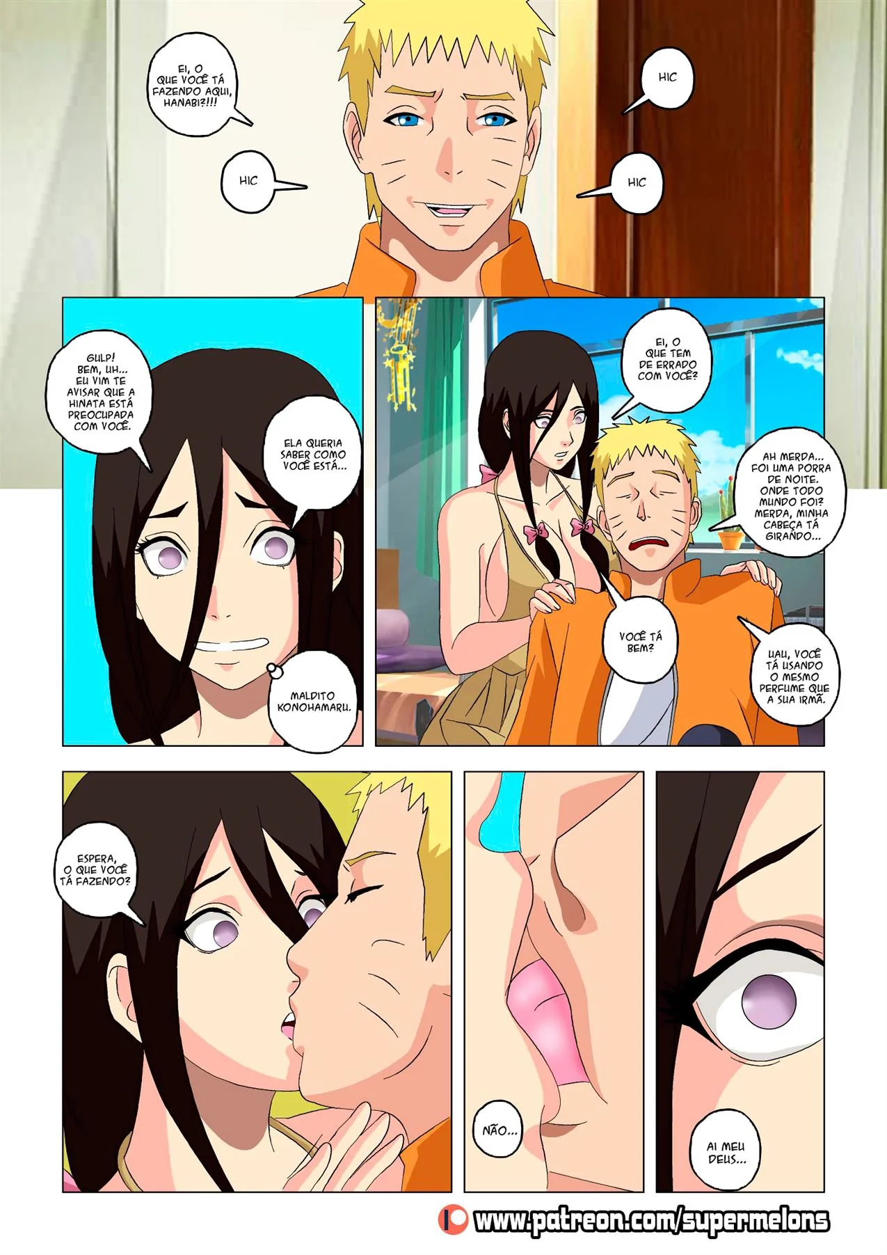 Inveja entre irmãs: Hanabi quer a piroca de Naruto
