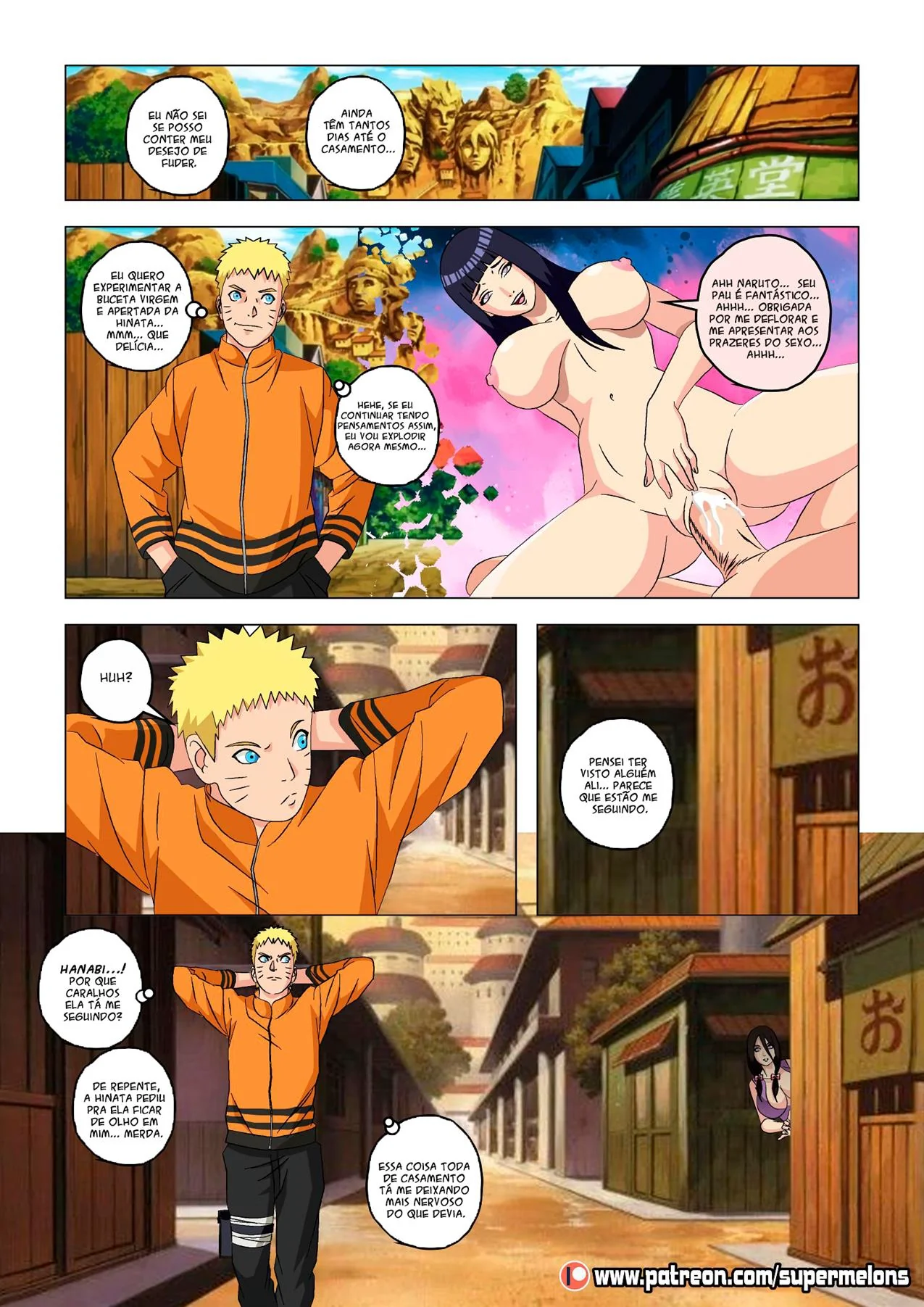Inveja entre irmãs: Hanabi quer a piroca de Naruto