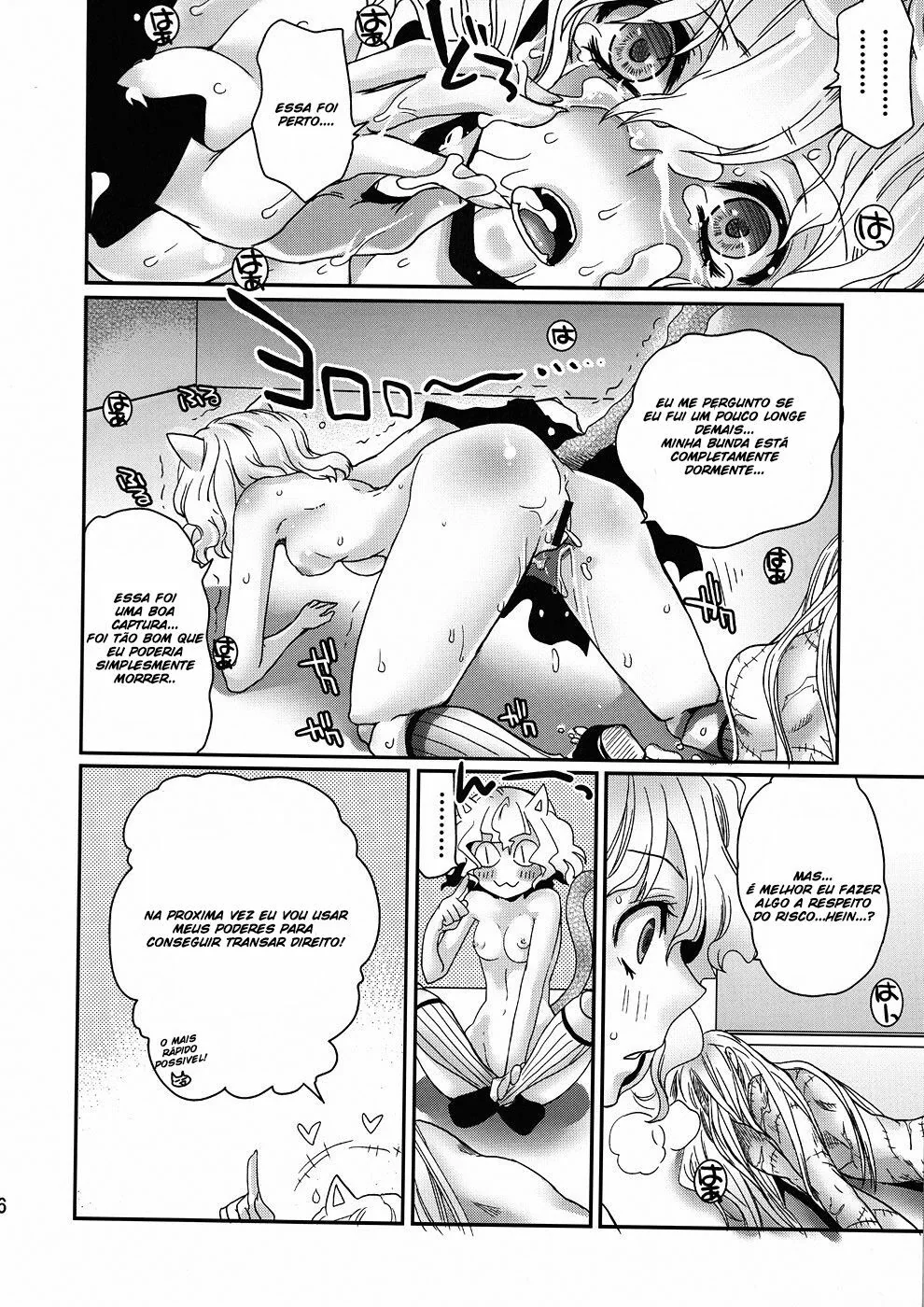 Pitou-Nyan se diverte sozinha com sua marionete em Hunter x Hunter Porno em HQ