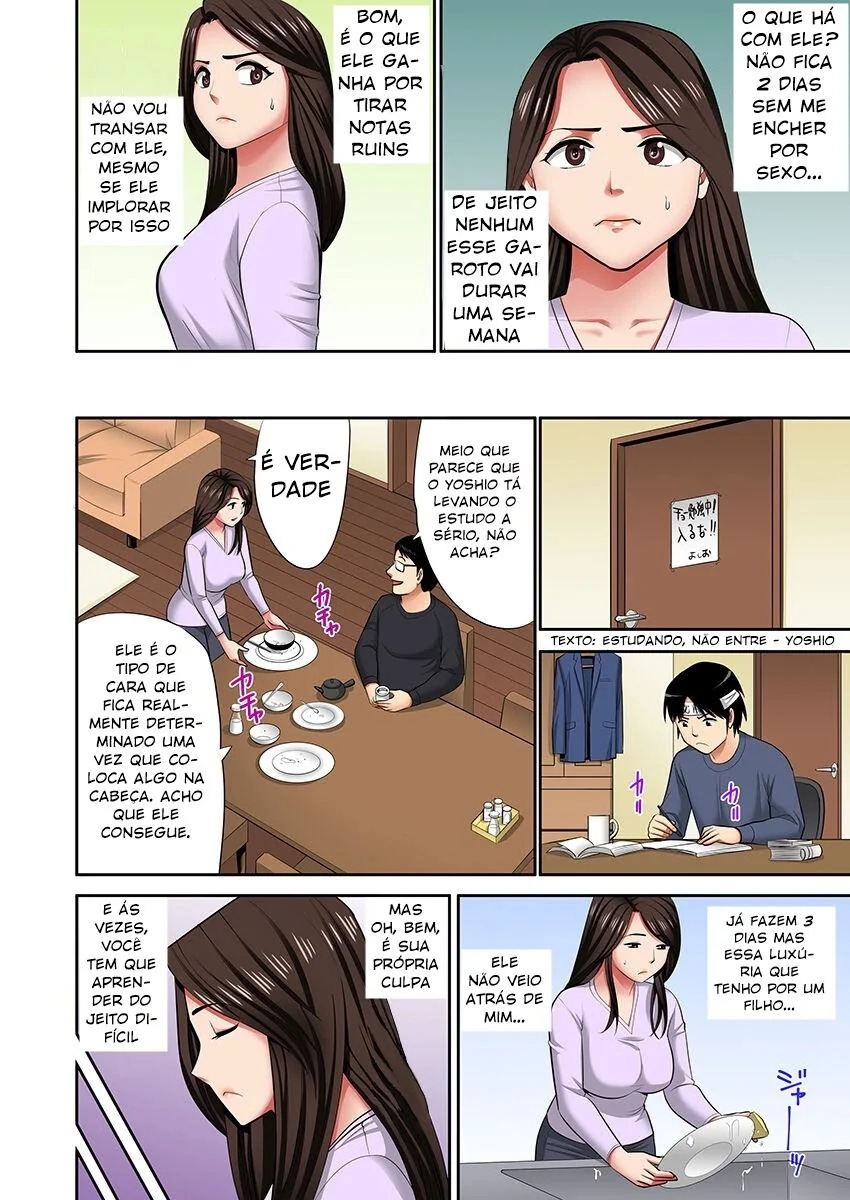 Mãe e Filho Transando Gostoso no Banheiro – Incesto Hentai Quente em HQ Brasileiro
